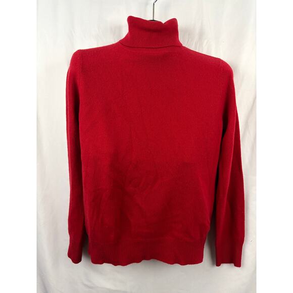 Neiman Marcus Red Turtleneck Sweater - Cashmere Collection Womens MEDIUM - Picture 10 of 10